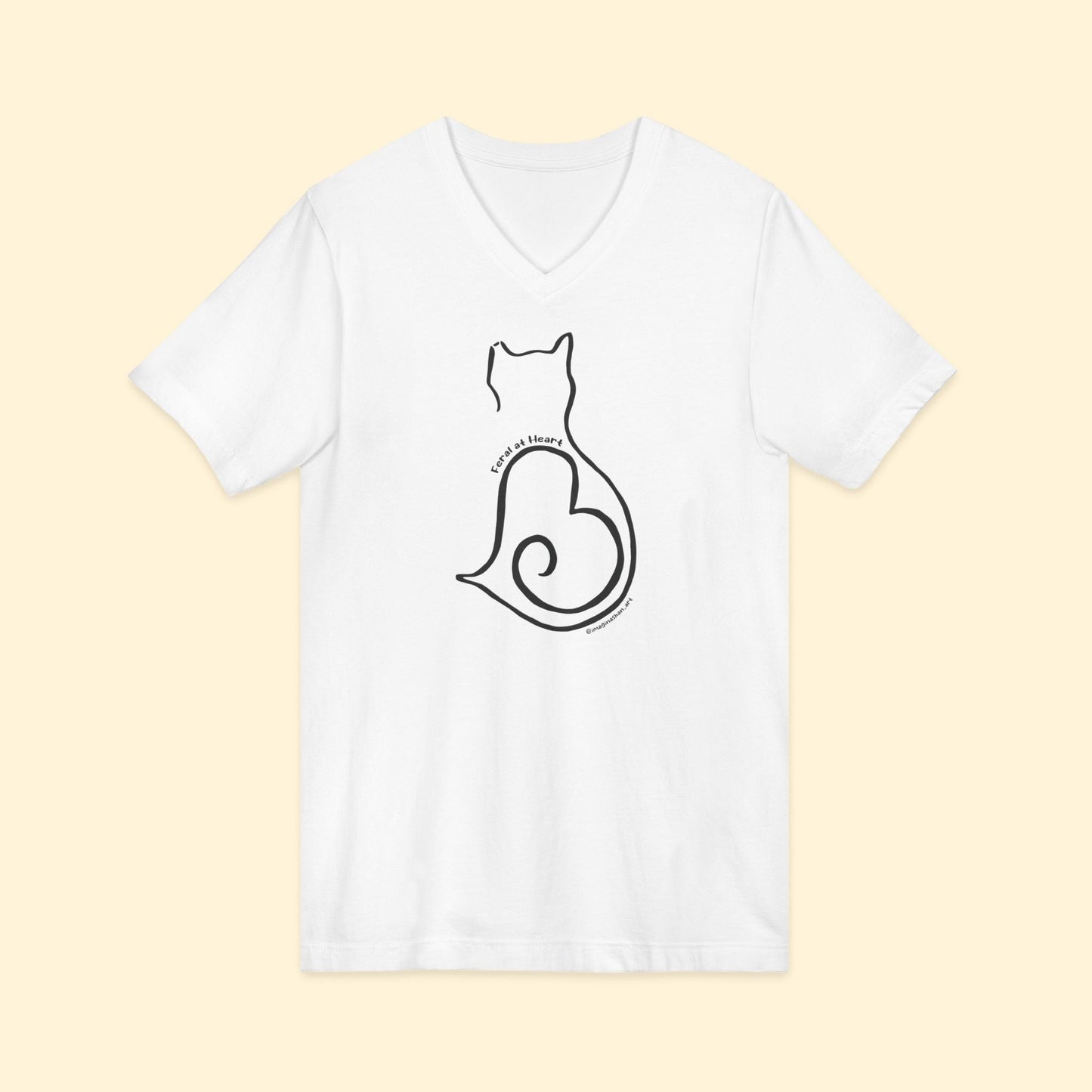Silhouette | FUNDRAISER for Feral At Heart | Unisex V - Neck Tee - Detezi Designs - 28834420178703844233