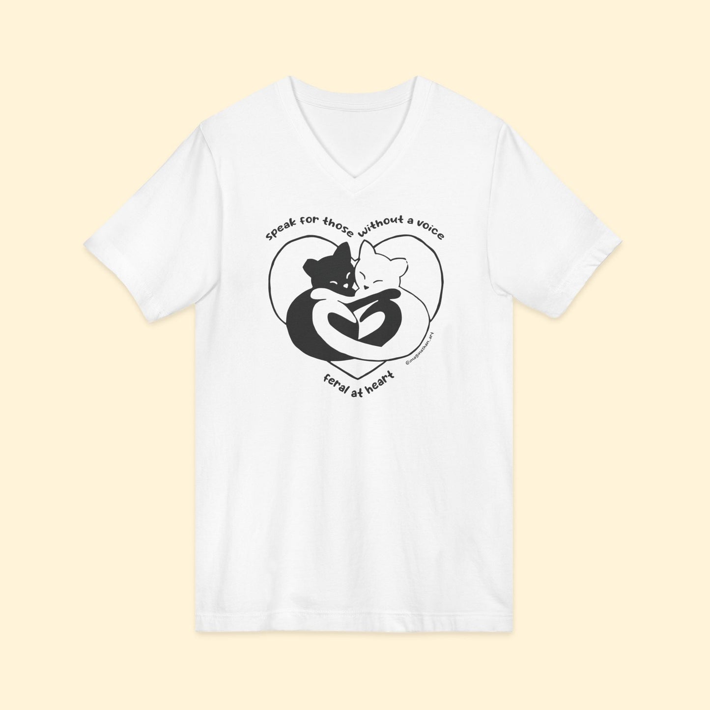 Speak For Those Without A Voice | FUNDRAISER for Feral At Heart | Unisex V - Neck Tee - Detezi Designs - 32027020473832139140