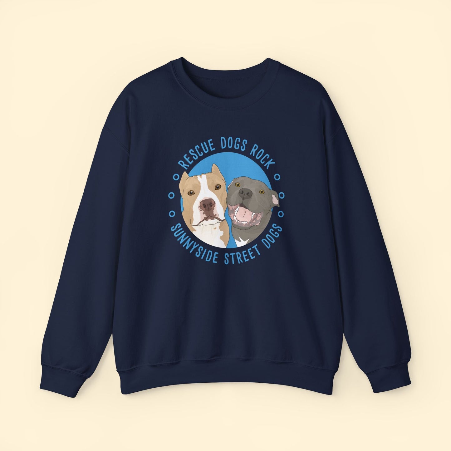 Sunnyside Street Dogs | FUNDRAISER | Crewneck Sweatshirt - Detezi Designs - 12750276334766380525