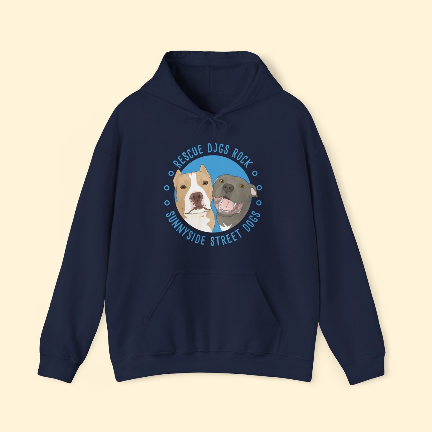Sunnyside Street Dogs | FUNDRAISER | Hooded Sweatshirt - Detezi Designs - 14179735363315674246
