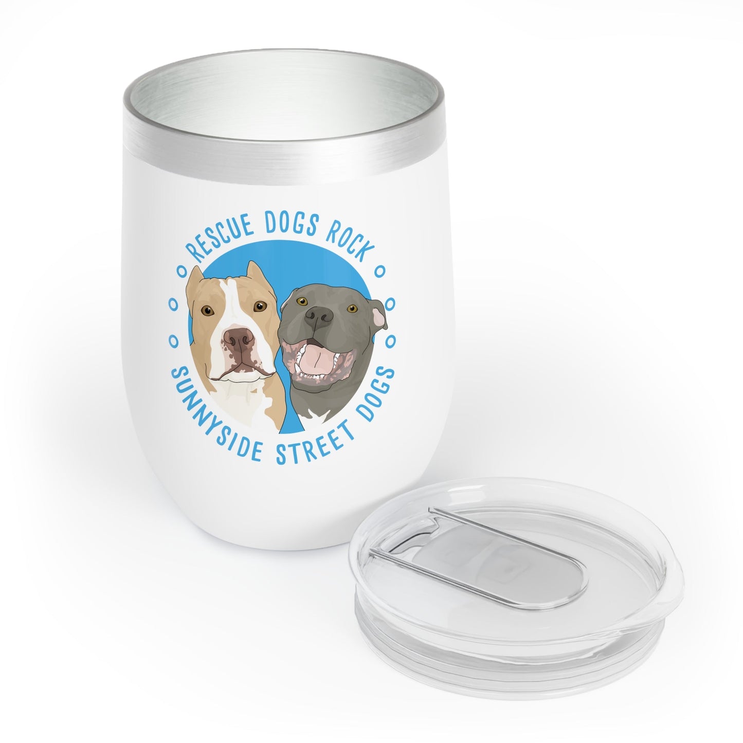 Sunnyside Street Dogs | FUNDRAISER | Wine Tumbler - Detezi Designs - 25038742401909877465