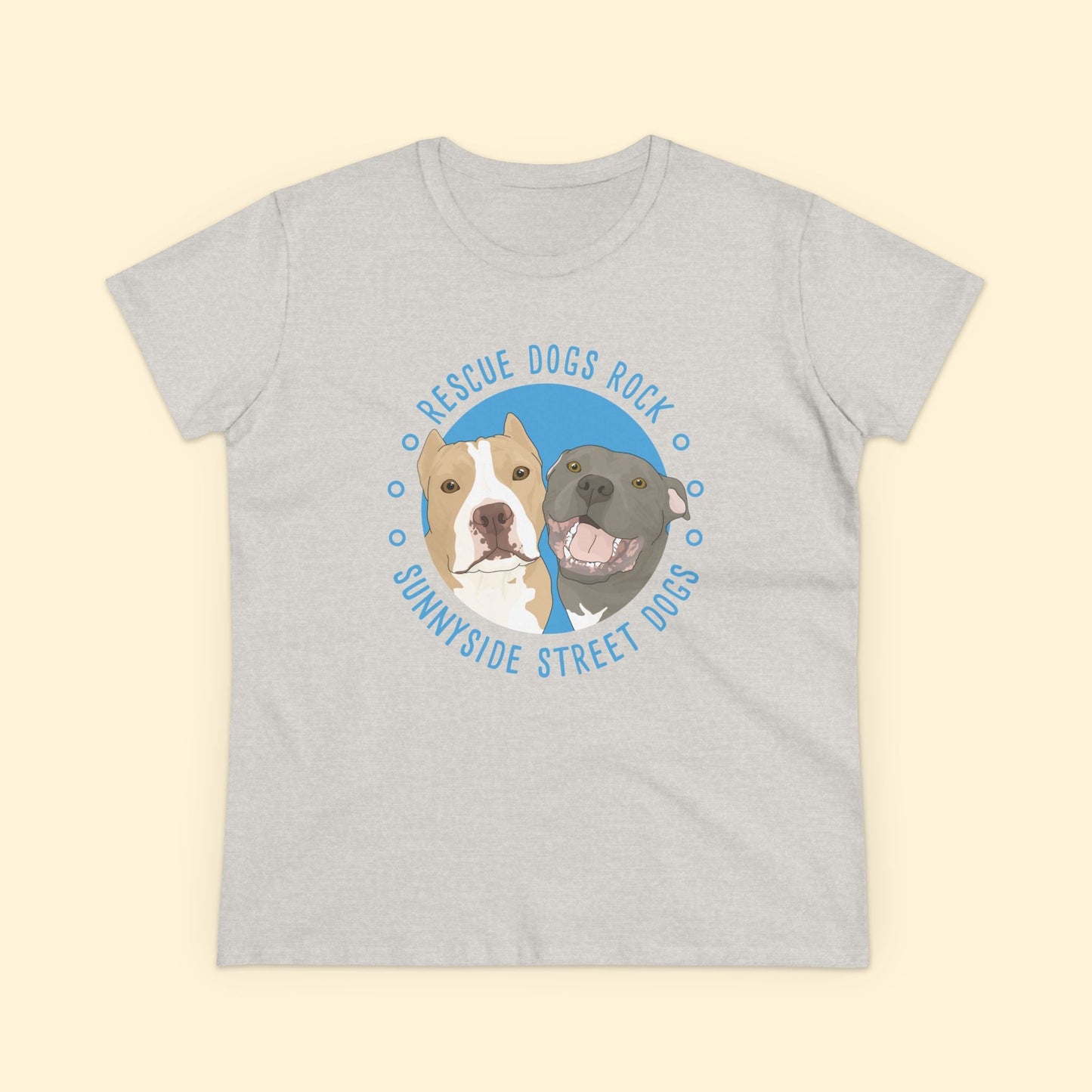 Sunnyside Street Dogs | FUNDRAISER | Women's Midweight Cotton Tee - Detezi Designs - 13897413161713557817