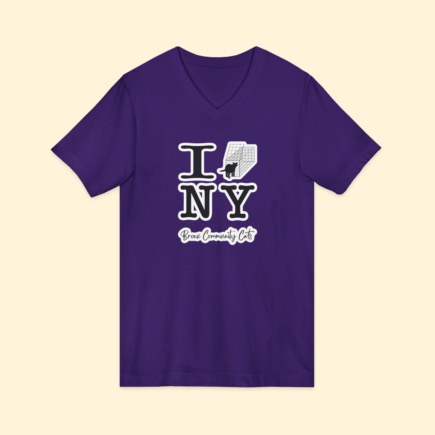 TNRM NY| FUNDRAISER for Bronx Community Cats | Unisex V - Neck Tee - Detezi Designs - 92810813951966373505