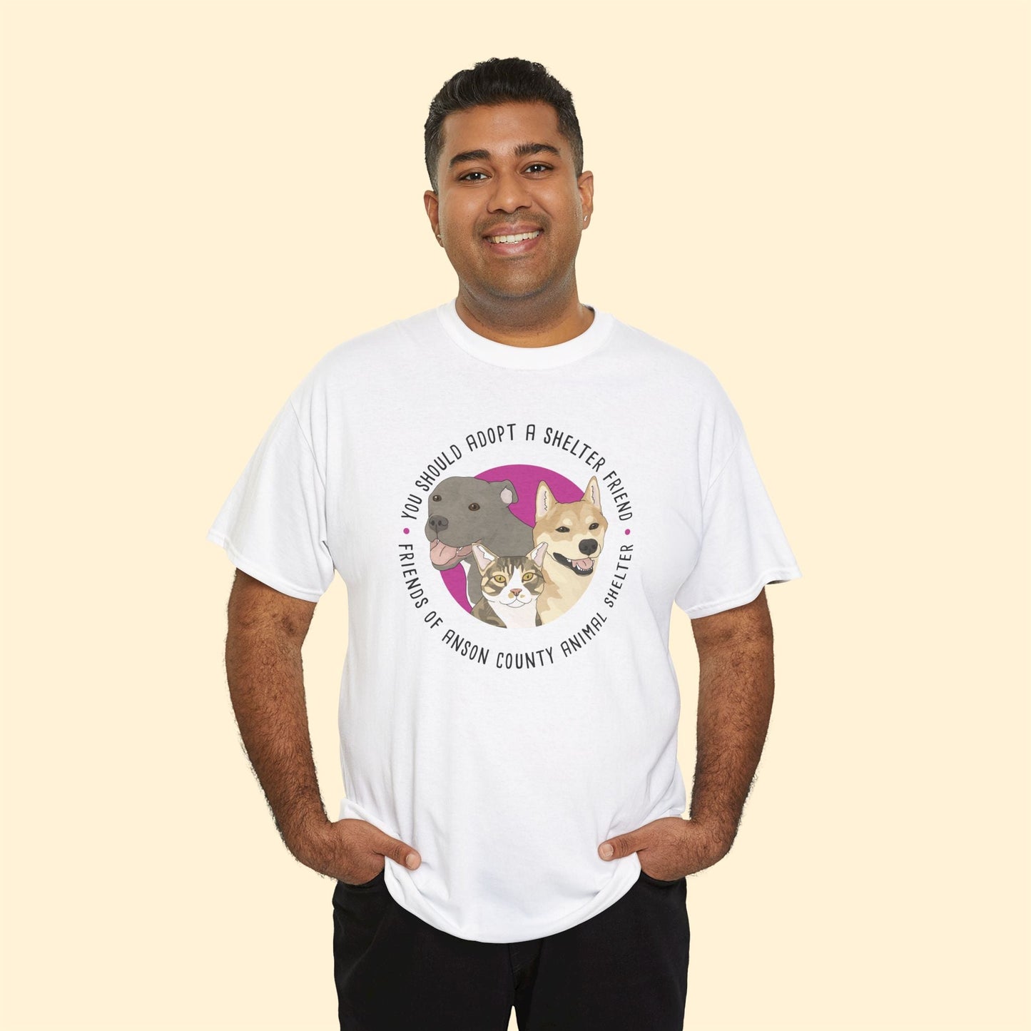 Unisex Crewneck T-shirt | FUNDRAISER | Friends of Anson County Animal Shelter - Detezi Designs - 14802049109917467852