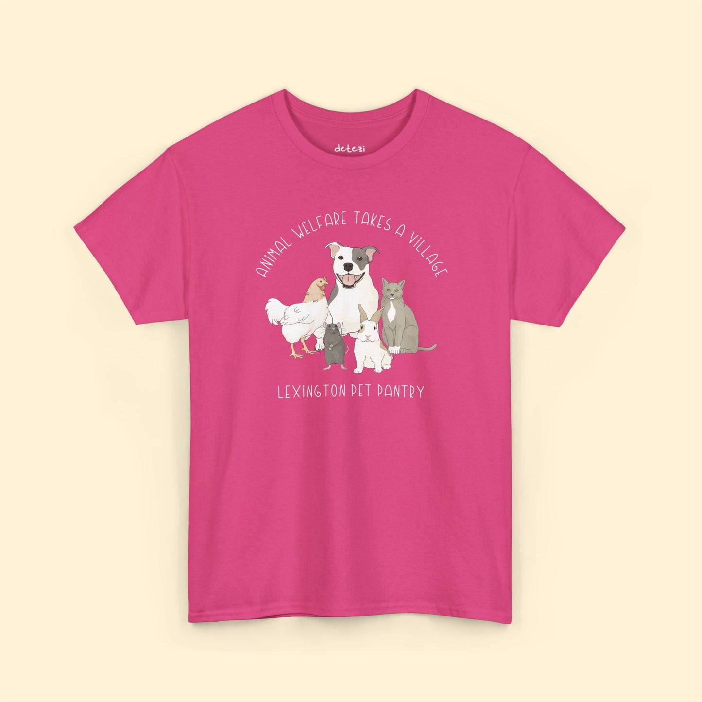 Unisex T-shirt | FUNDRAISER | Lexington Pet Pantry | It Takes A Village - Detezi Designs - 30721795712902210365
