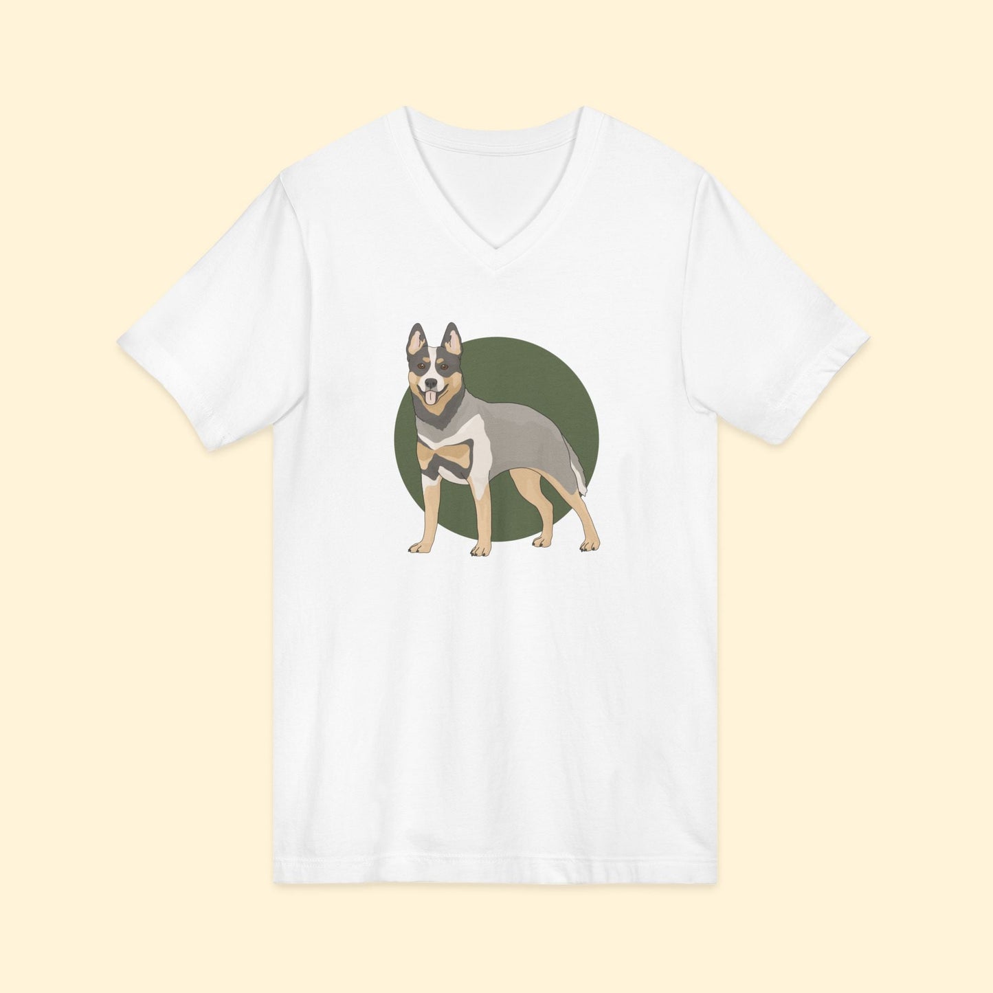 Unisex V - Neck Tee | Australian Cattle Dog | Blue Heeler - Detezi Designs - 14635440572625298267