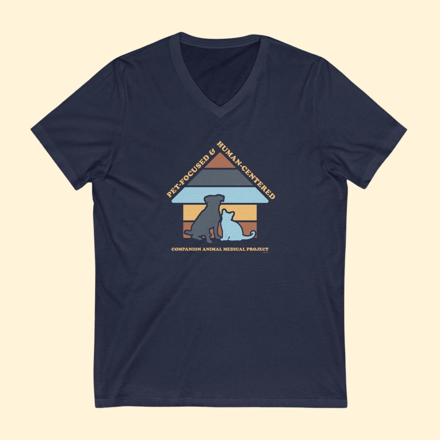 Unisex V - Neck Tee | FUNDRAISER | Companion Animal Medical Project - Detezi Designs - 20498569972865435162