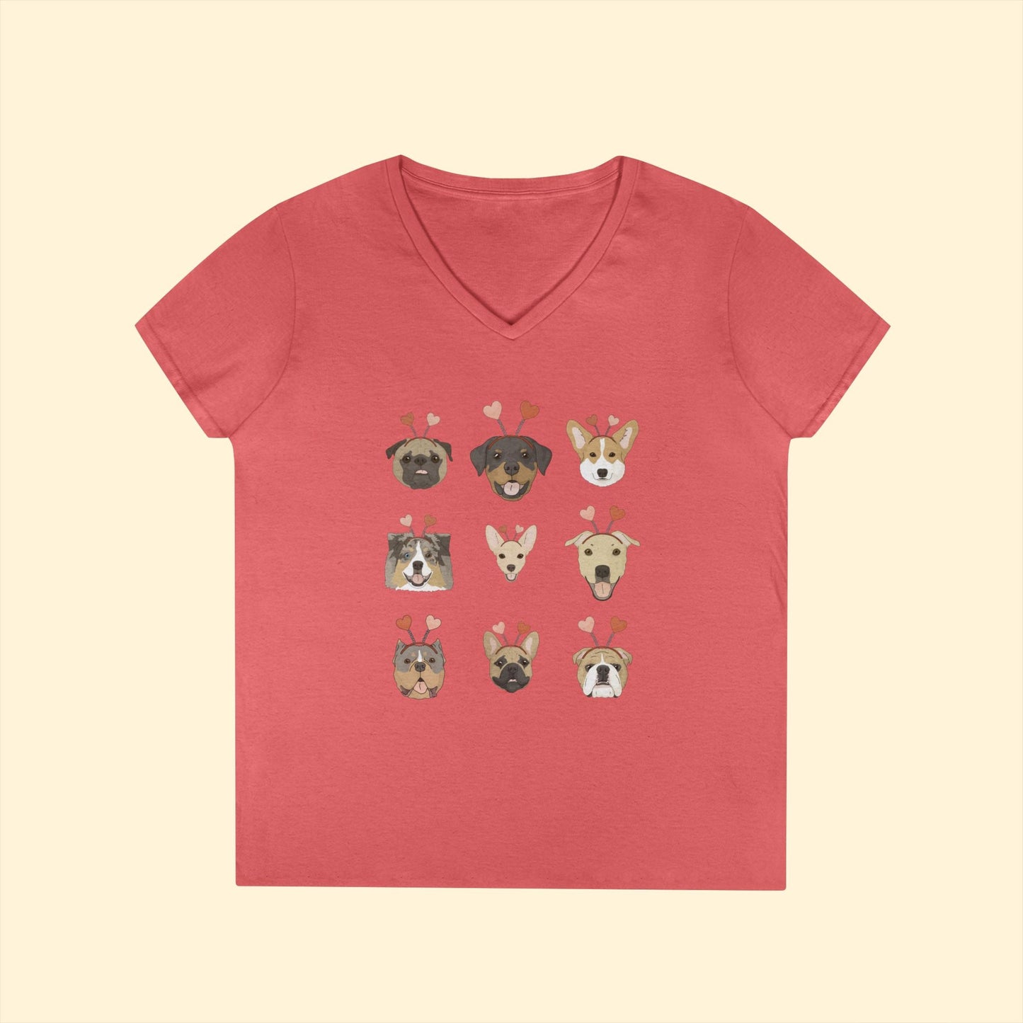 Valentine Party | Ladies' V - Neck T-Shirt - Detezi Designs - 25563657508220035112