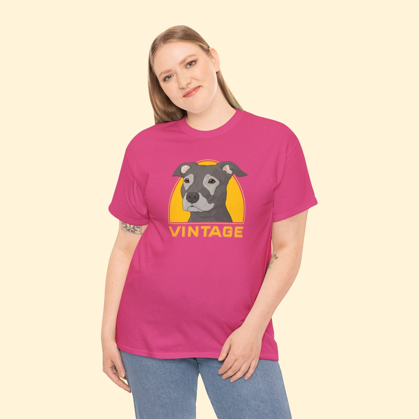 Vintage Dog | T-shirt - Detezi Designs - 24185616855182424798