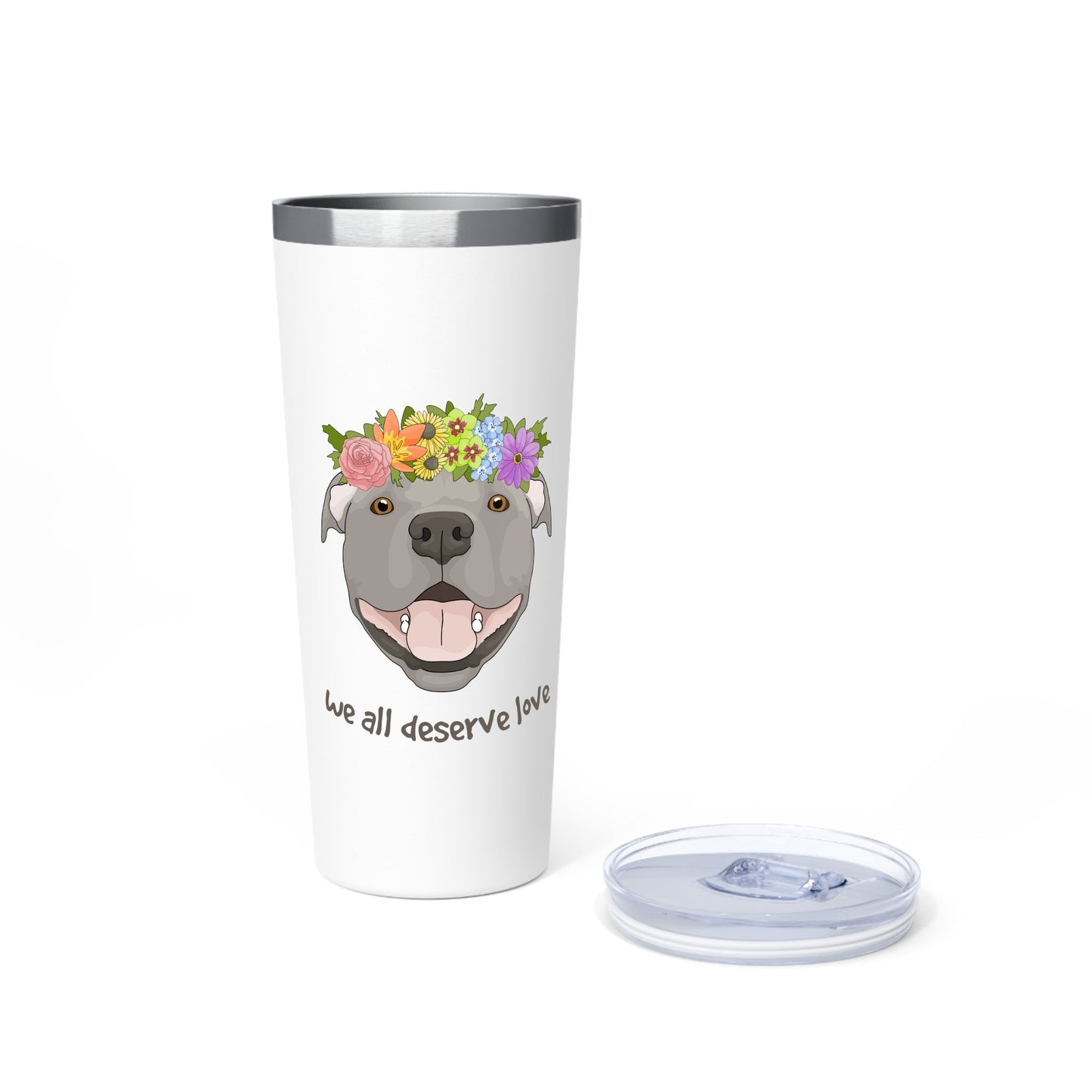 We All Deserve Love | Insulated Tumbler, 22oz - Detezi Designs - 27847280505845546499