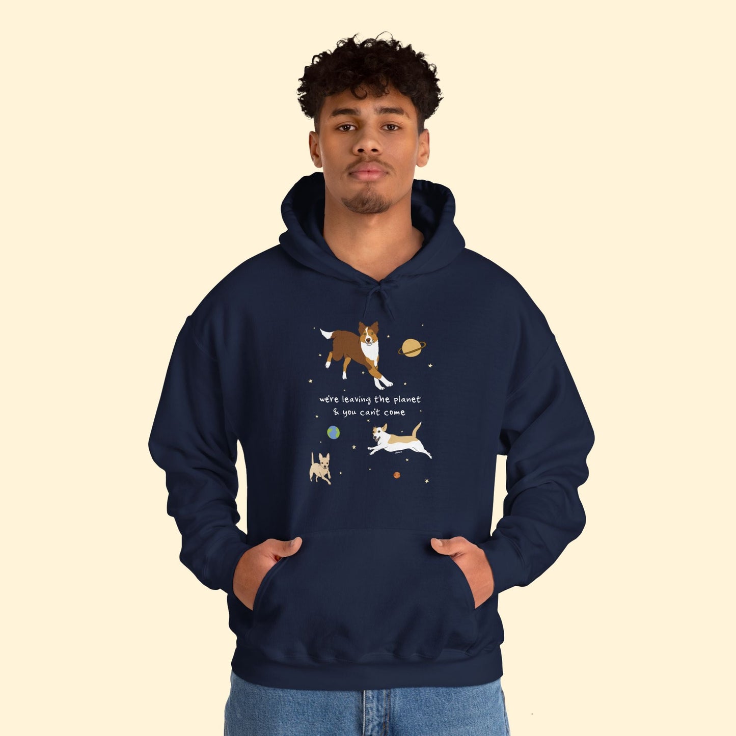 We're Leaving The Planet | Hooded Sweatshirt - Detezi Designs - 31783462940003958038