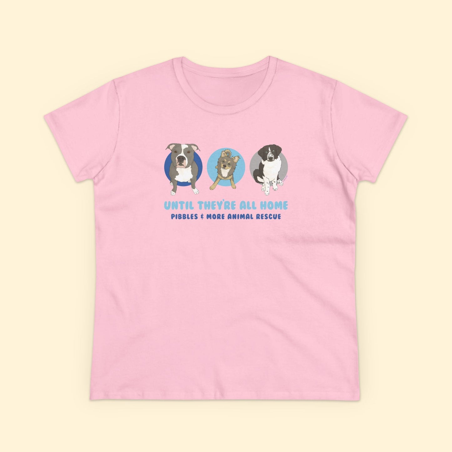 Women's Midweight Cotton Tee | FUNDRAISER | Pibbles & More Animal Rescue - Detezi Designs - 14504086123132398099