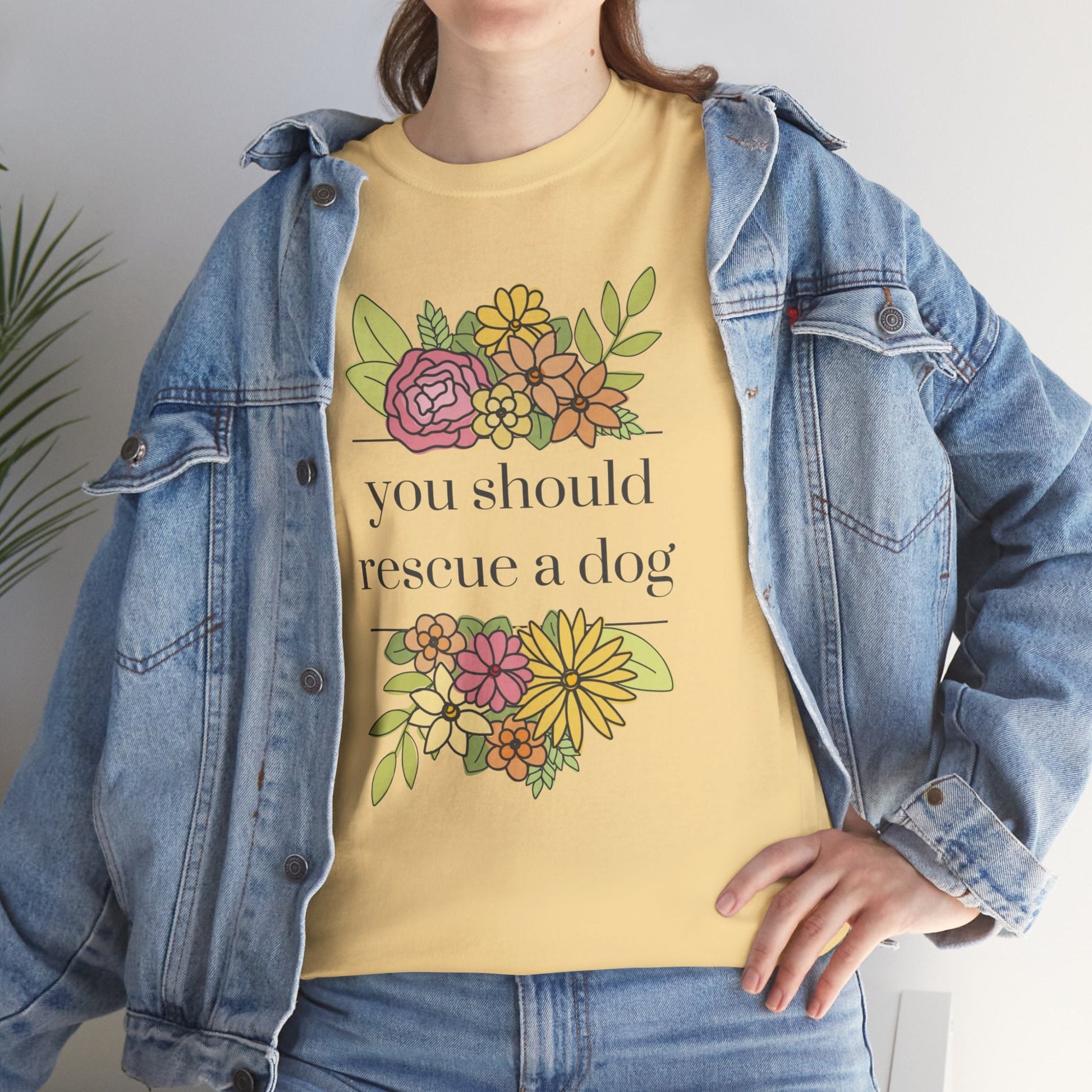 You Should Rescue A Dog | Unisex T-shirt - Detezi Designs-26199548141738182887