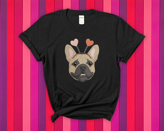 A Very Frenchie Valentine | Unisex T-shirt - Detezi Designs-35915961376206391122