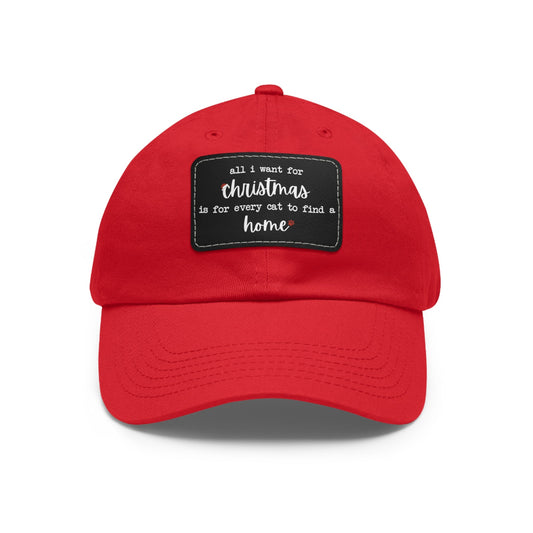All I Want For Christmas Is For Every Cat To Find A Home | Dad Hat - Detezi Designs-20166701416901906381