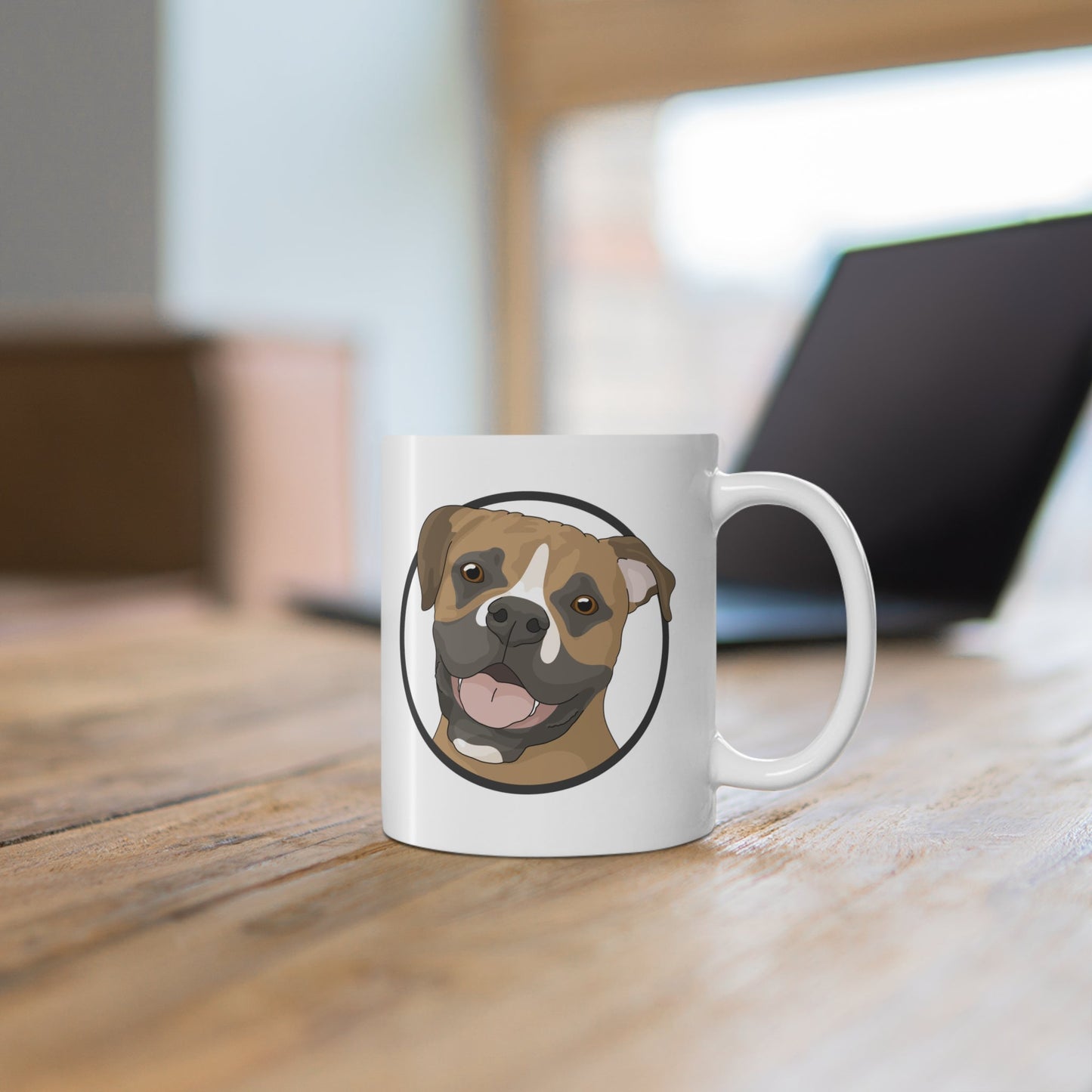 Boxer Circle | Mug - Detezi Designs-64114991293984644991