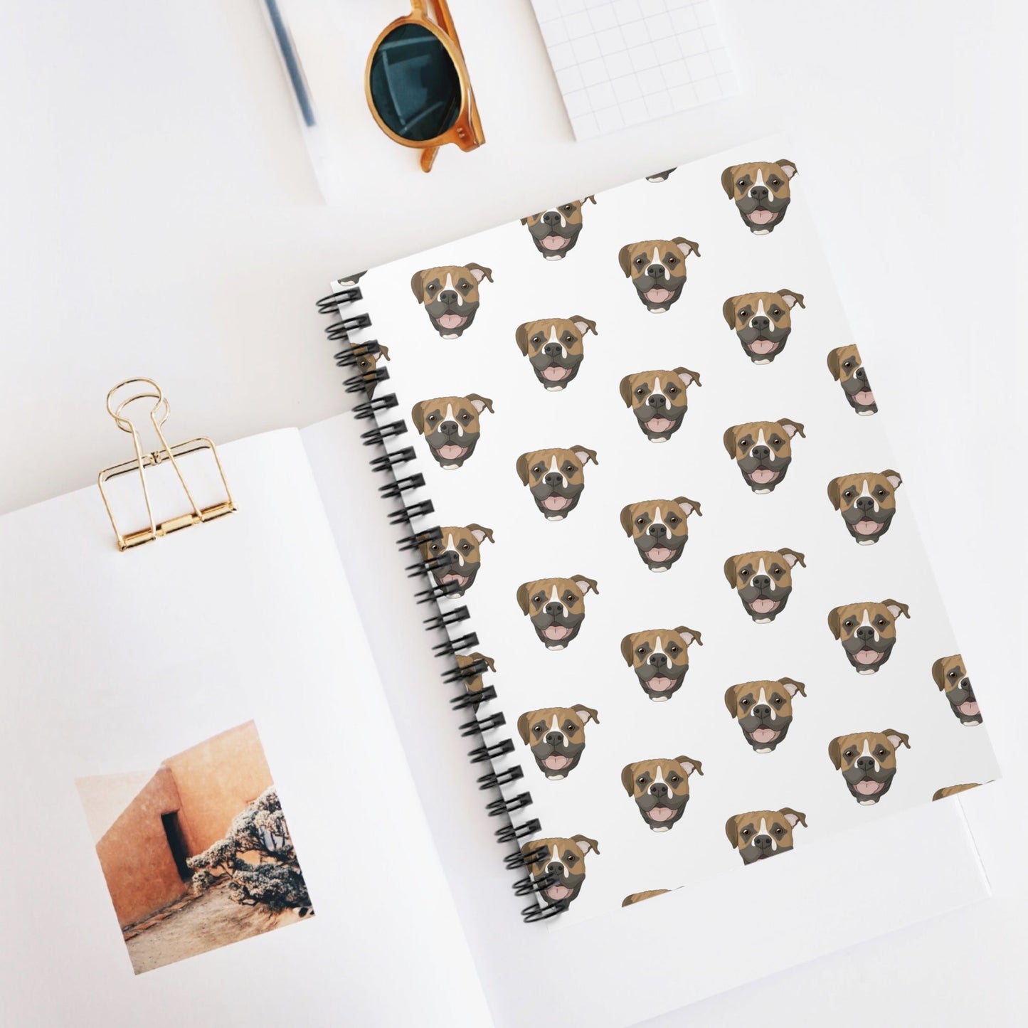 Boxer | Spiral Notebook - Detezi Designs-33448974439767480336