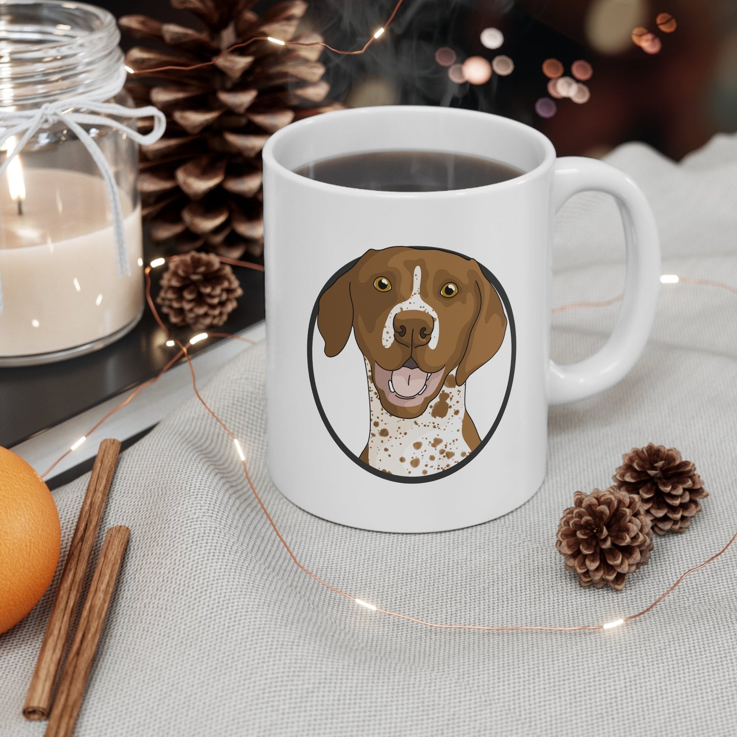German Shorthair Pointer Circle | Mug - Detezi Designs-19803340568176100594