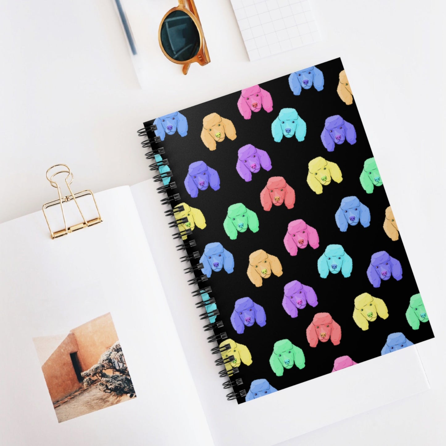 Rainbow Poodles | Spiral Notebook - Detezi Designs-15535632956542377289