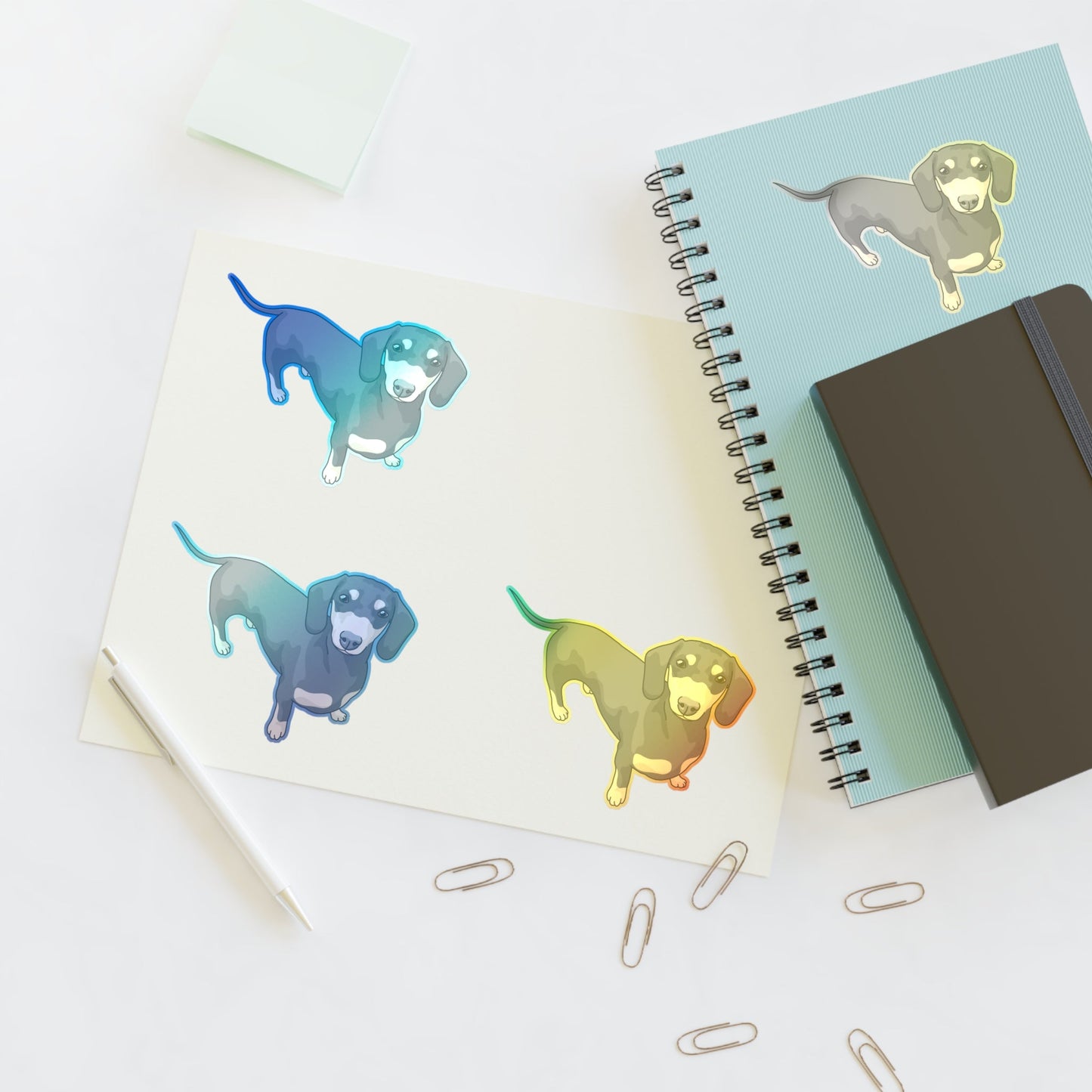 Short Hair Dachshunds | Sticker Sheet - Detezi Designs-33317462463803069436
