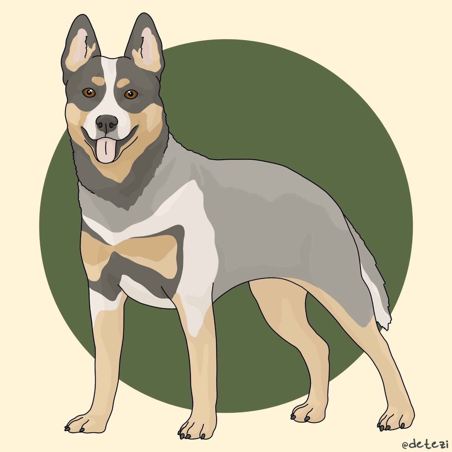 Australian Cattle Dog - Detezi Designs