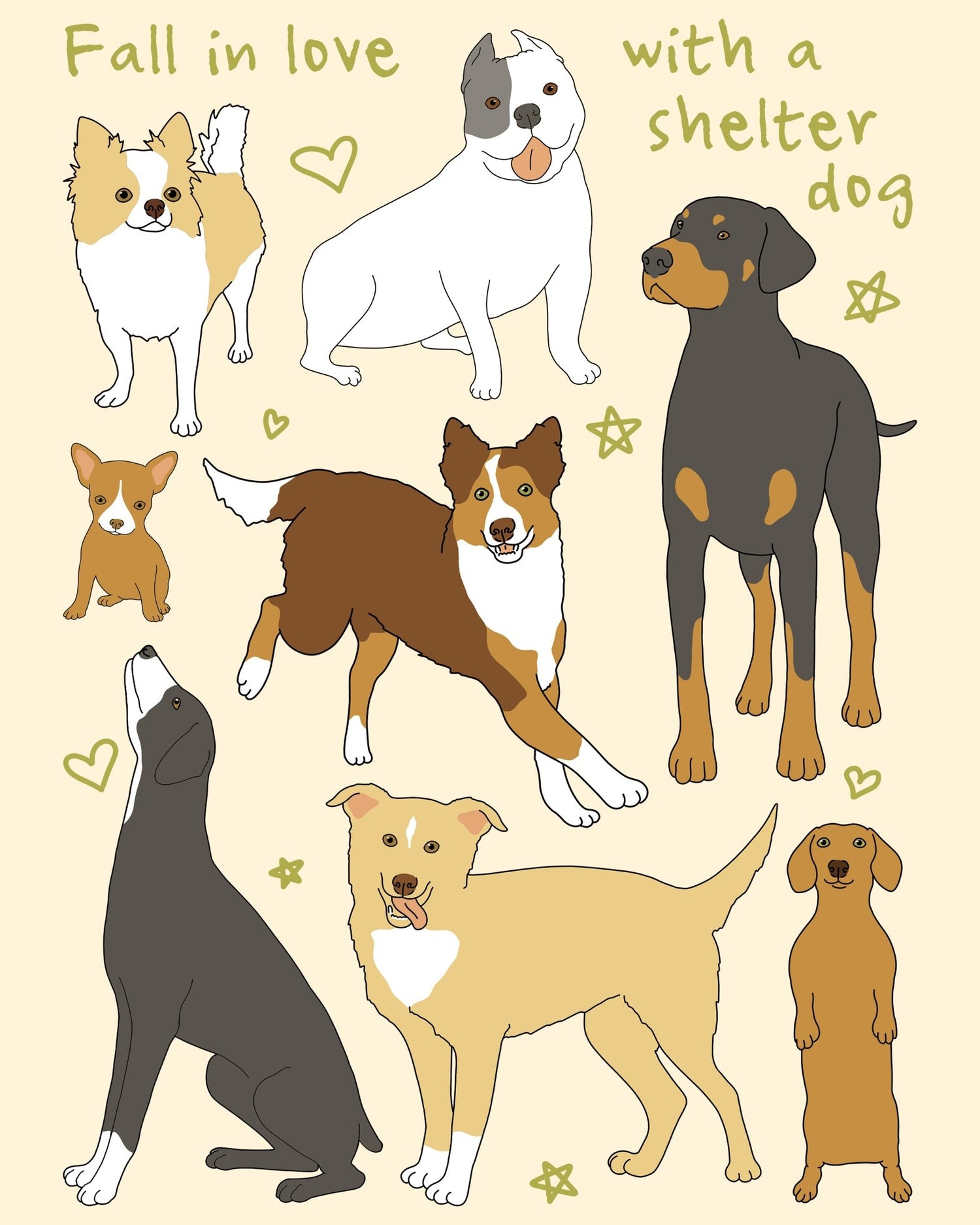 Fall In Love With A Shelter Dog - Detezi Designs