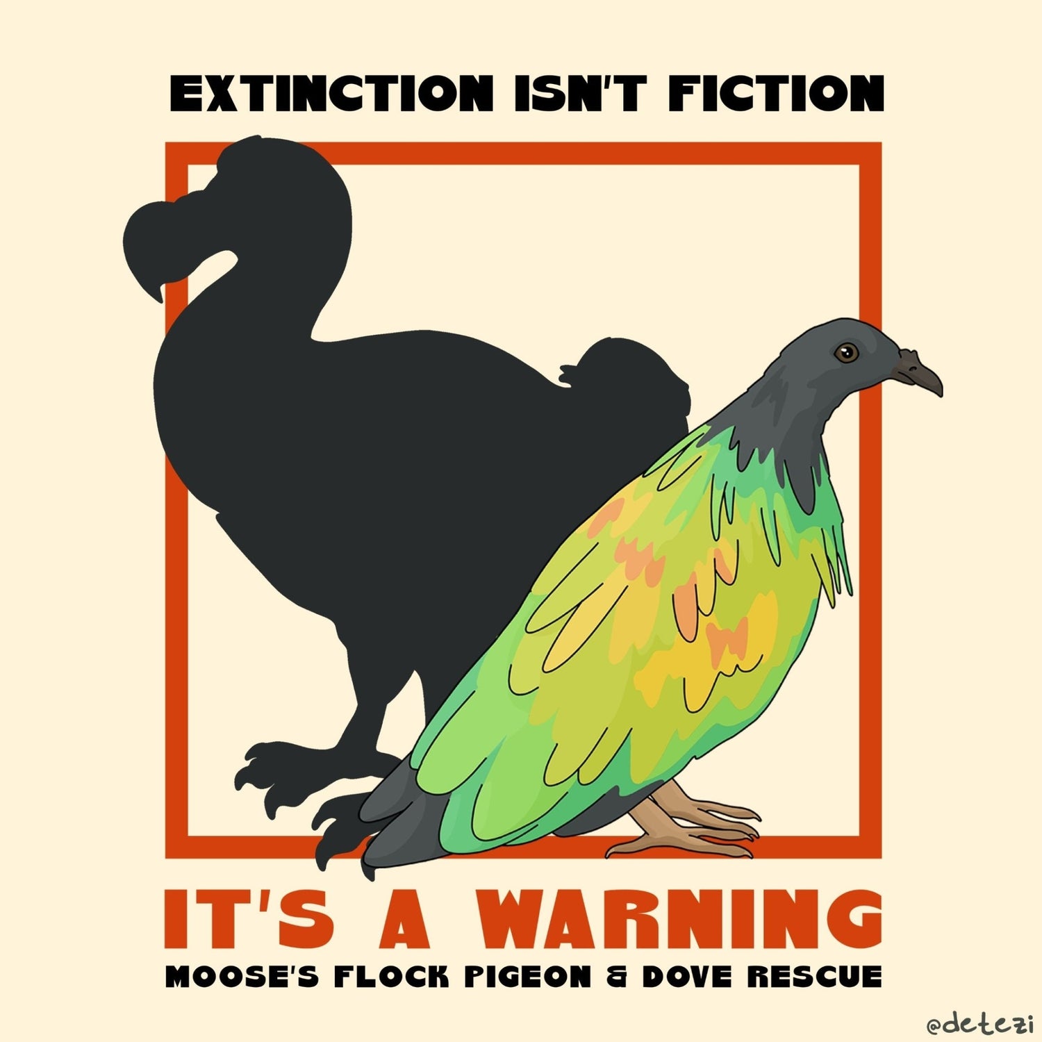 Moose's Flock | FUNDRAISER | Extinction is a Warning - Detezi Designs