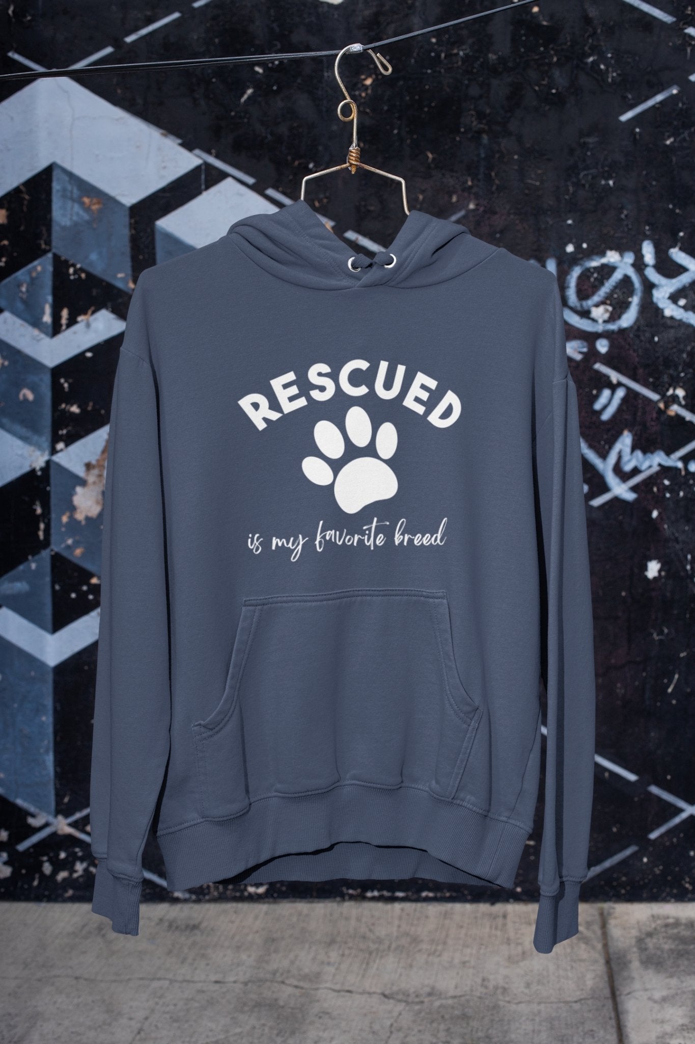 Rescued Is My Favorite Breed Paw - Detezi Designs