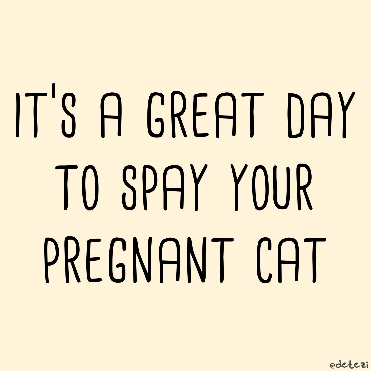Spay Your Pregnant Cat - Detezi Designs