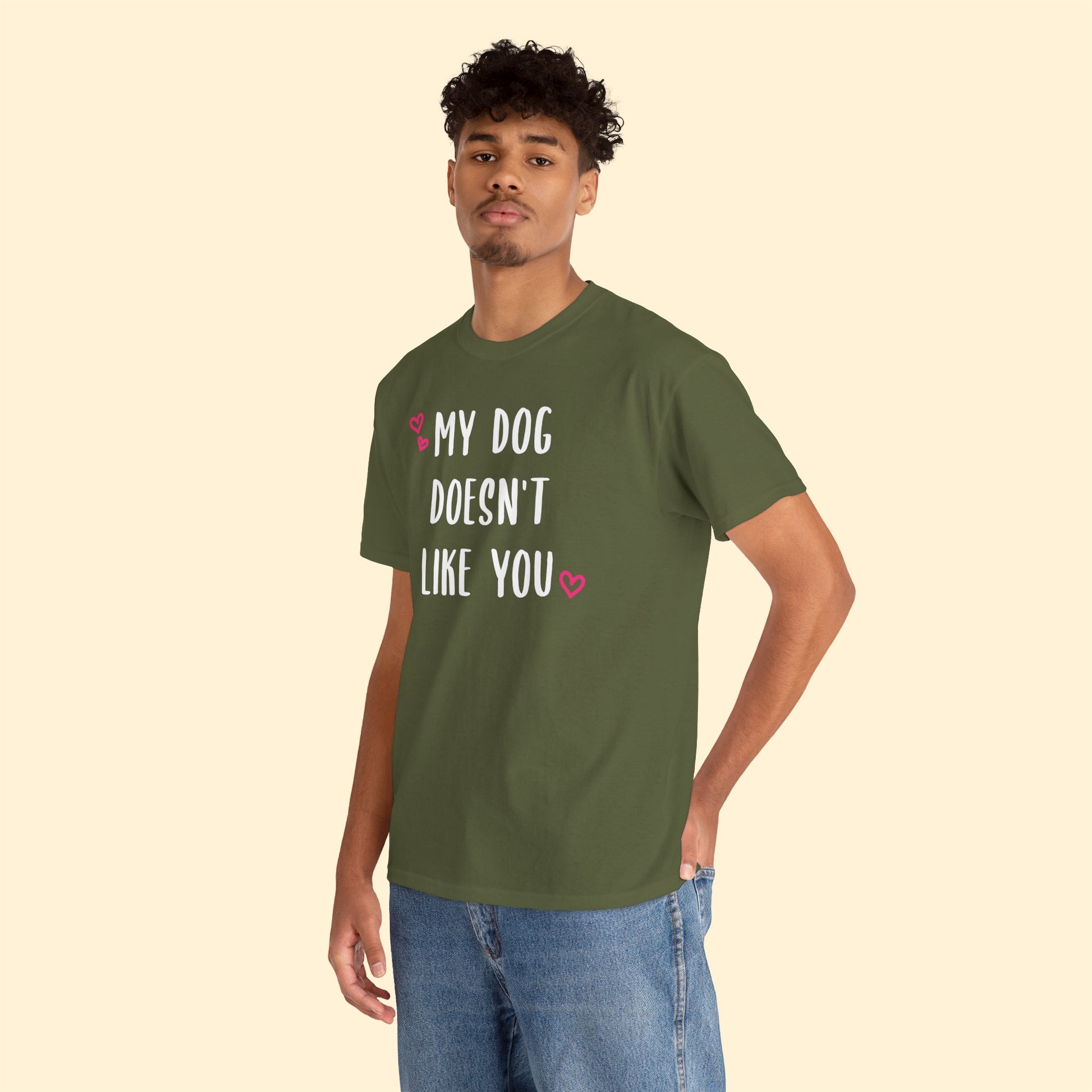 My Dog Doesn't Like You | Text Tees - Detezi Designs-12253424774348971008