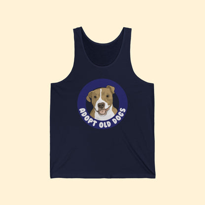 Adopt Old Dogs | Unisex Jersey Tank