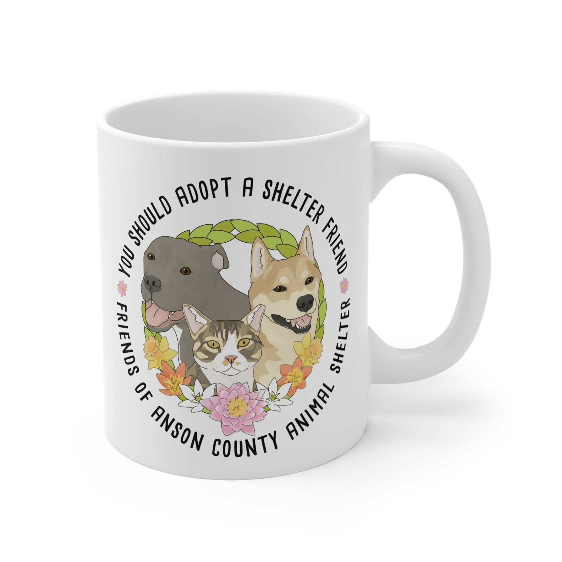 11oz Mug | FUNDRAISER | Friends of Anson County Animal Shelter | Spring - Detezi Designs - 23443570385256236548