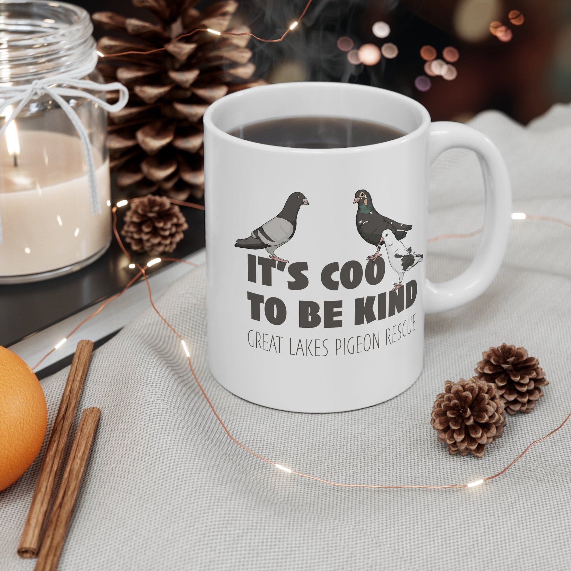 11oz Mug | FUNDRAISER | Great Lakes Pigeon Rescue - Detezi Designs - 32628737872772138657
