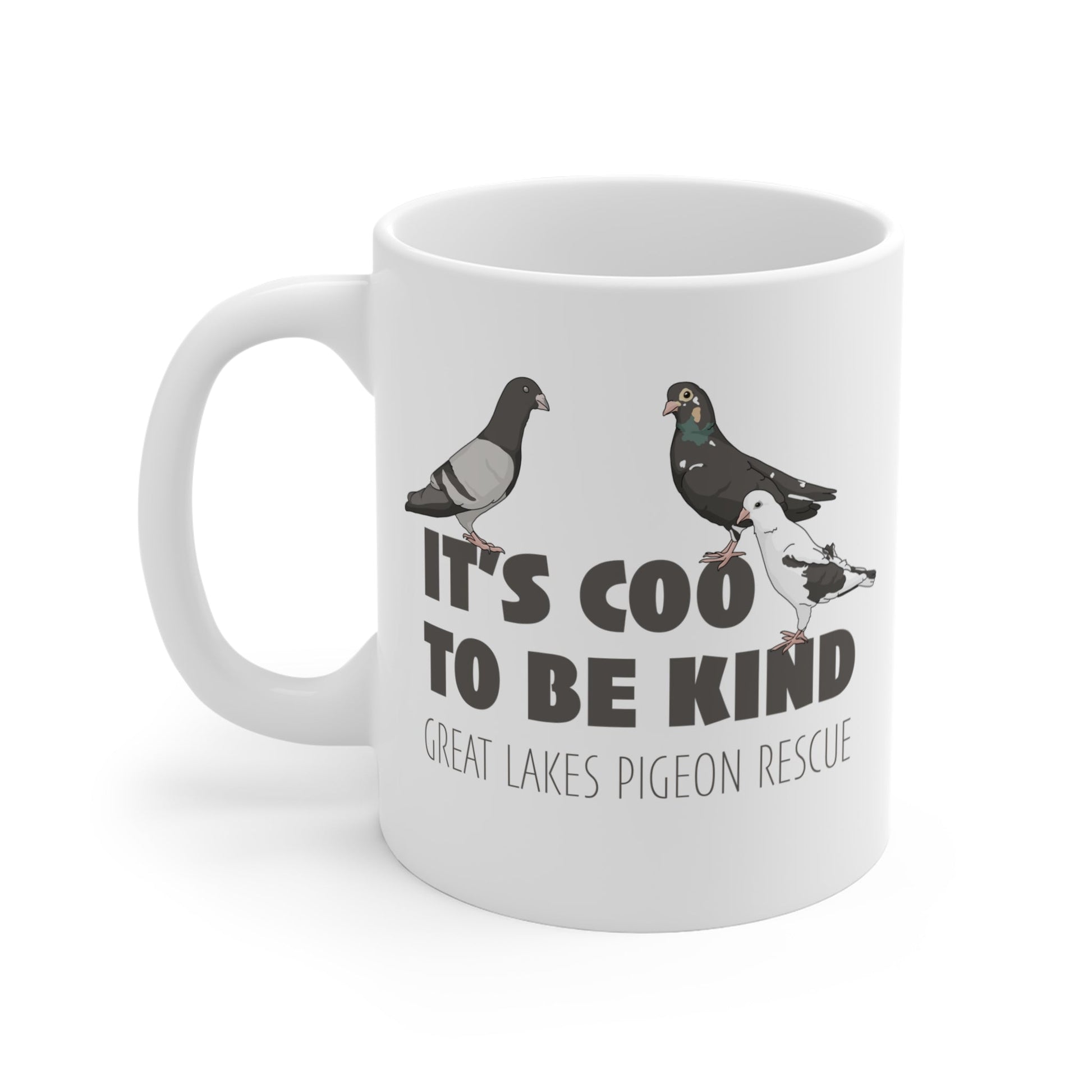 11oz Mug | FUNDRAISER | Great Lakes Pigeon Rescue - Detezi Designs - 32628737872772138657