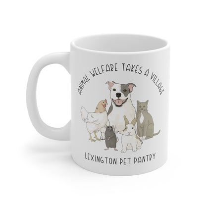 11oz Mug | FUNDRAISER | Lexington Pet Pantry | It Takes A Village - Detezi Designs - 21371157272842594791