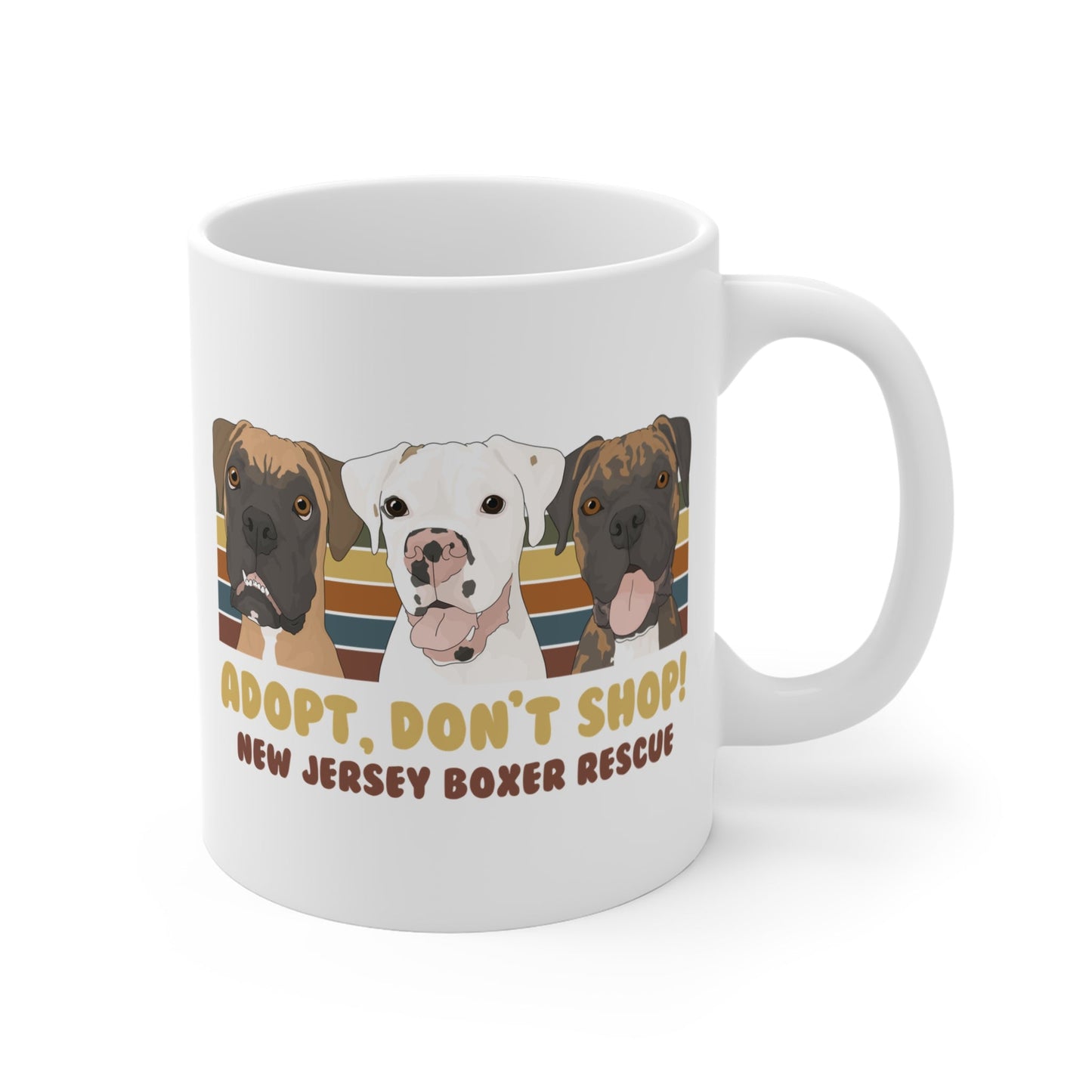 11oz Mug | FUNDRAISER | New Jersey Boxer Rescue | Adopt, Don't Shop! - Detezi Designs - 61343452004538325630