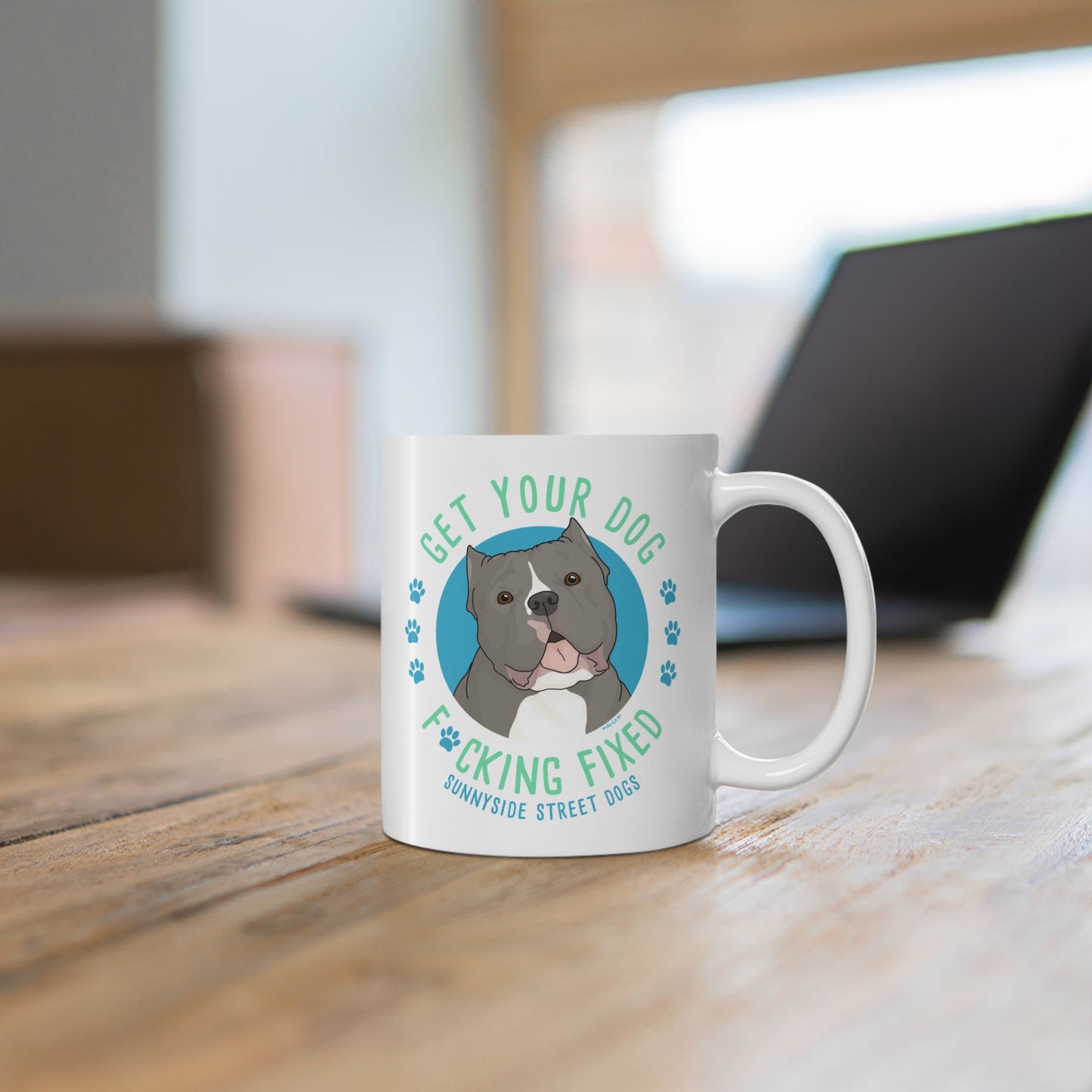 11oz Mug | FUNDRAISER | Sunnyside Street Dogs | Get Your Dog F*cking Fixed - Detezi Designs - 43752545180970617118