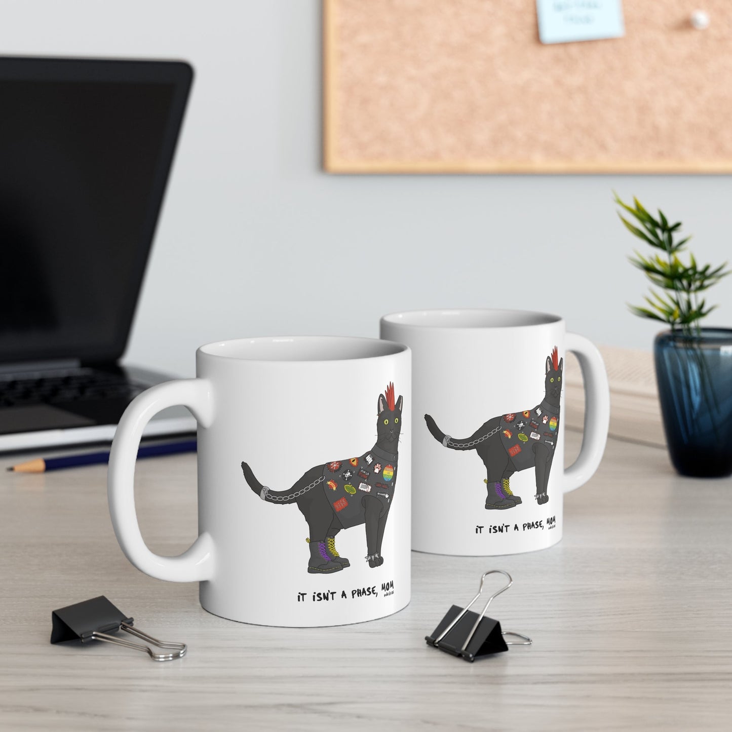 11oz Mug | Punk Cat - Detezi Designs-23402511983066250006