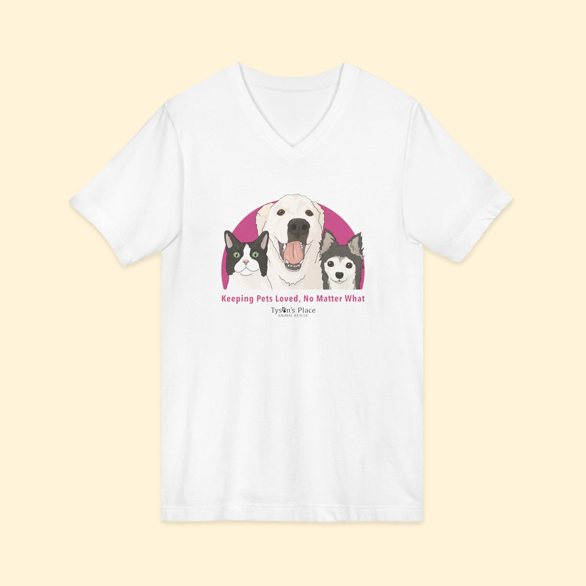 Unisex V-Neck Tee | FUNDRAISER | Tyson's Place