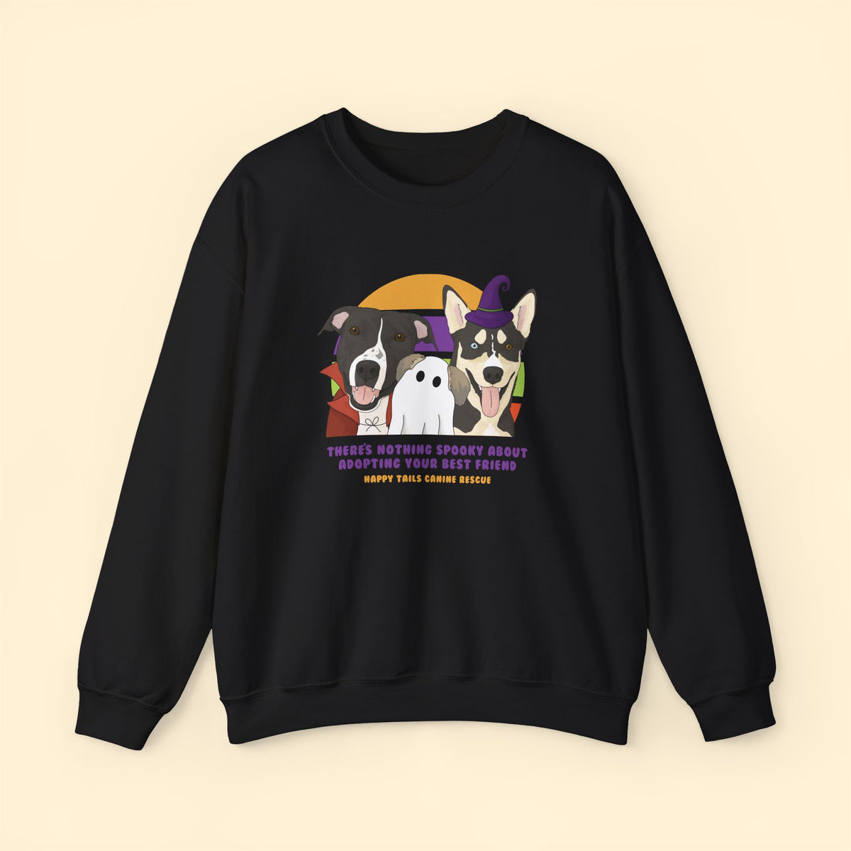 Crewneck Sweatshirt | FUNDRAISER | Happy Tails Canine Rescue | Halloween