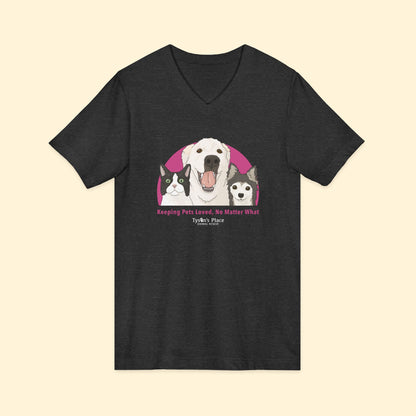 Unisex V-Neck Tee | FUNDRAISER | Tyson's Place