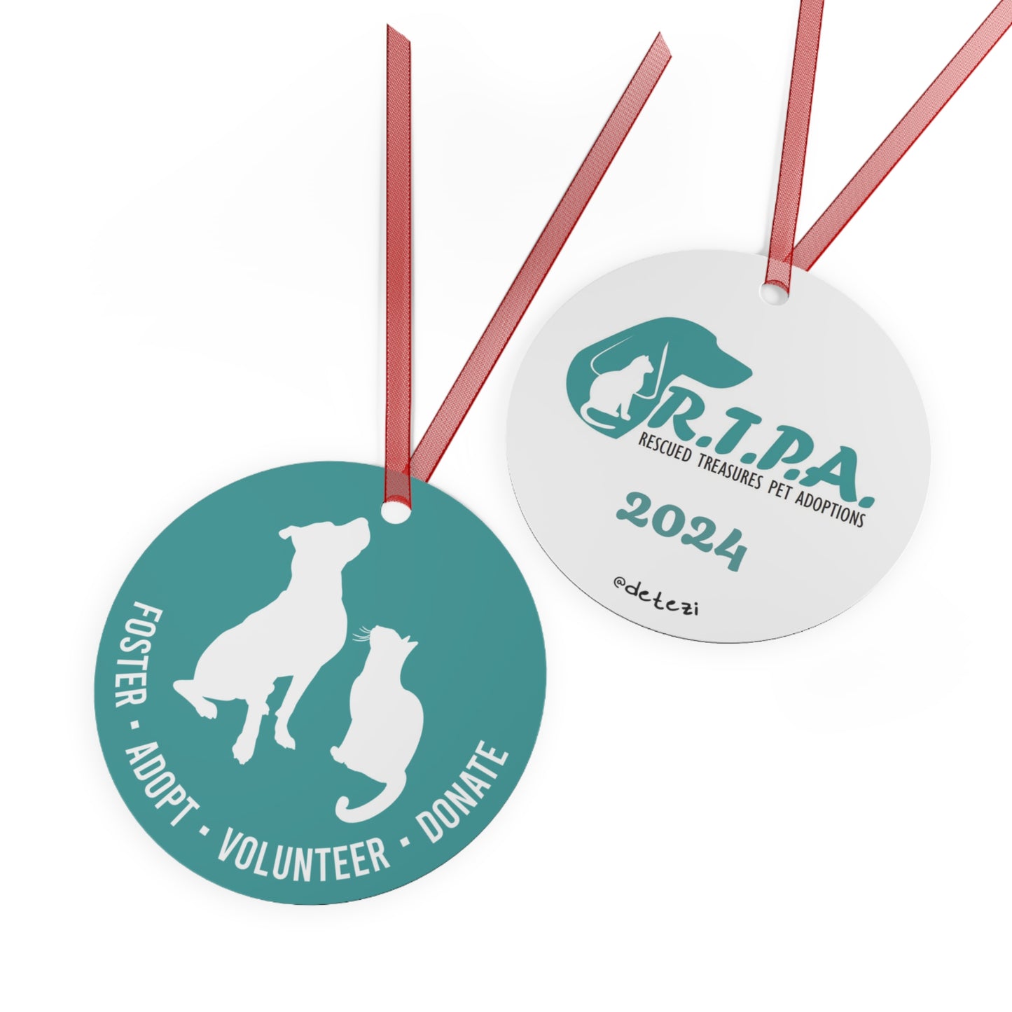 Rescued Treasures Pet Adoptions | FUNDRAISER | 2024 Holiday Ornament