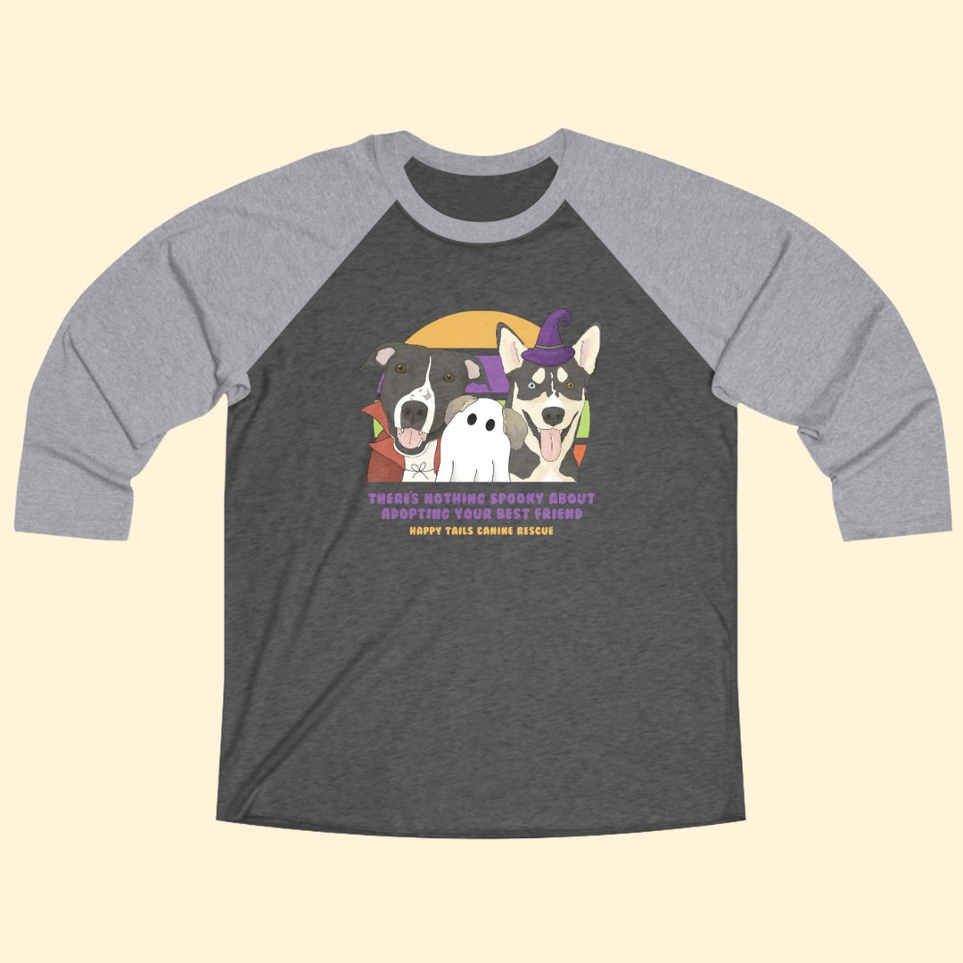 Baseball Tee | 3/4 Sleeve Unisex | FUNDRAISER | Happy Tails Canine Rescue | Halloween