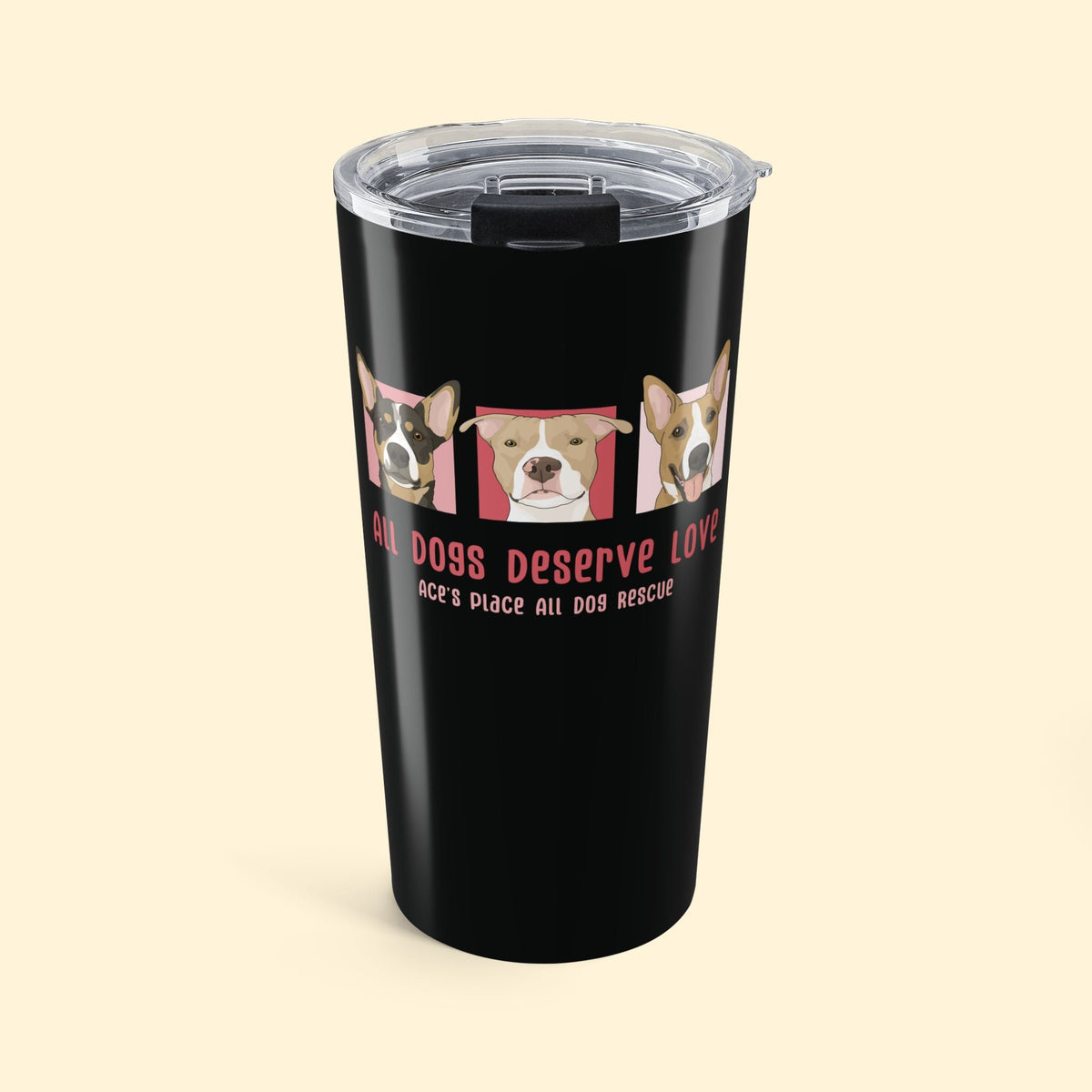 20oz Tumbler | FUNDRAISER | Ace's Place All Dog Rescue - Detezi Designs-32467607420694043624