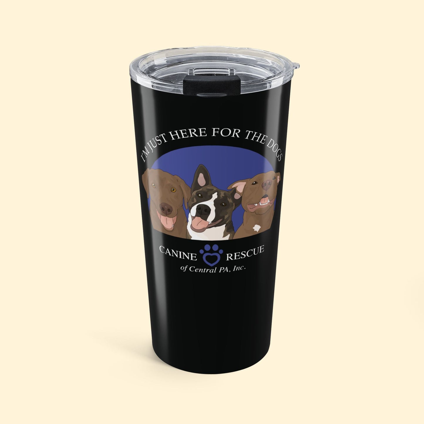 20oz Tumbler | FUNDRAISER | Canine Rescue of Central PA - Detezi Designs - 82117600169373891365
