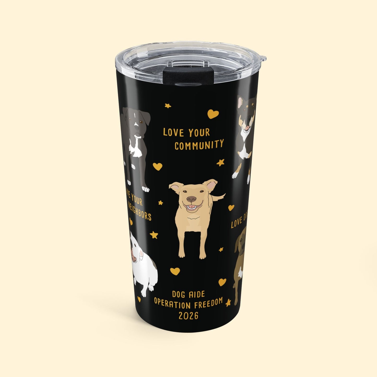 20oz Tumbler | FUNDRAISER | Dog Aide | Operation Freedom 2026 - Detezi Designs-11202223733112941747