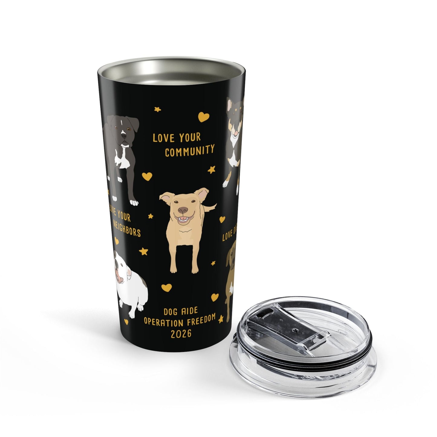 20oz Tumbler | FUNDRAISER | Dog Aide | Operation Freedom 2026 - Detezi Designs-11202223733112941747