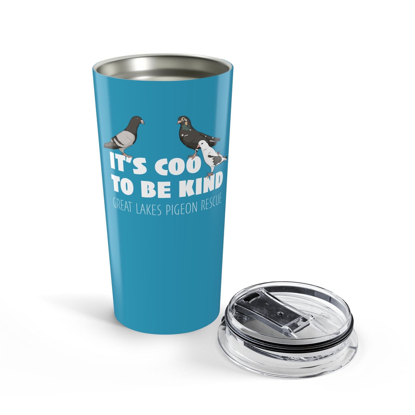20oz Tumbler | FUNDRAISER | Great Lakes Pigeon Rescue - Detezi Designs - 25107554837287884268