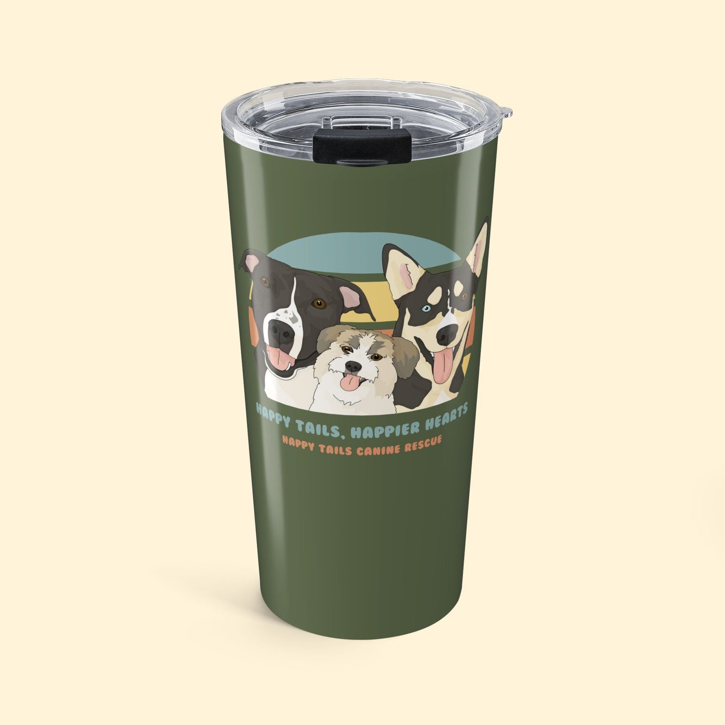 20oz Tumbler | FUNDRAISER | Happy Tails Canine Rescue - Detezi Designs-29313009008350792277