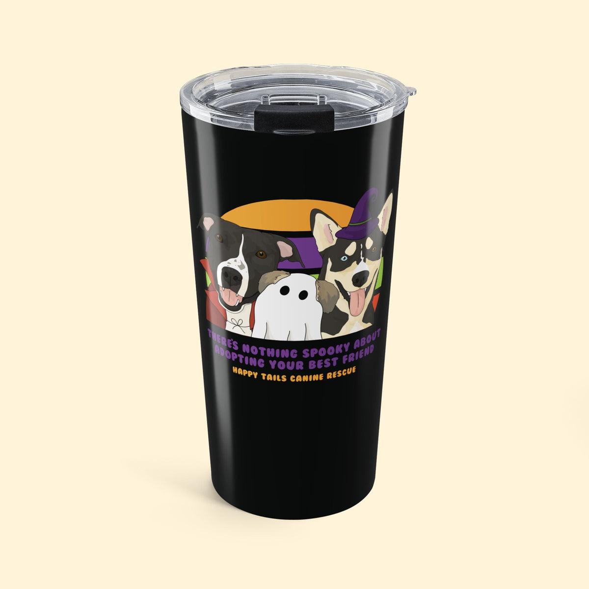 20oz Tumbler | FUNDRAISER | Happy Tails Canine Rescue | Halloween - Detezi Designs-74432597401821120739